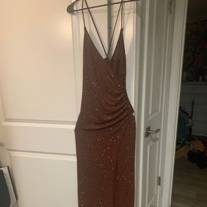 Windsor Brown and Gold Dress